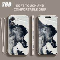 เคสโทรศัพท์สไตล์ภาพวาดสีน้ำมัน YBD สำหรับ A17 A78 OPPO A17K A1 Pro Reno 8T 4G 5G วัสดุซิลิโคนบางเป็นพิเศษที่มีลวดลายด้านข้างและสายคล้อง