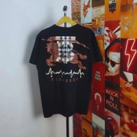 ☒▩ เสื้อยืด พิมพ์ลายโลโก้ BURBERRY ขนาดใหญ่