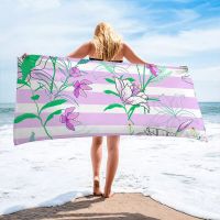 Oversized Starfish Beach Towel Thick Sand Free Microfiber Quick-Dry Super Absorbent Tropical Leaf Tree Sunset Swim Sport Towels Towels