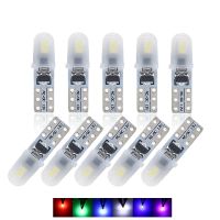 10x T5 W3W 2 SMD 3014 Dashboard Car LED Bulbs 12V DC W1.2W 70 73 74 79 85 Indicator Wedge Auto Instrument Warming Lamp