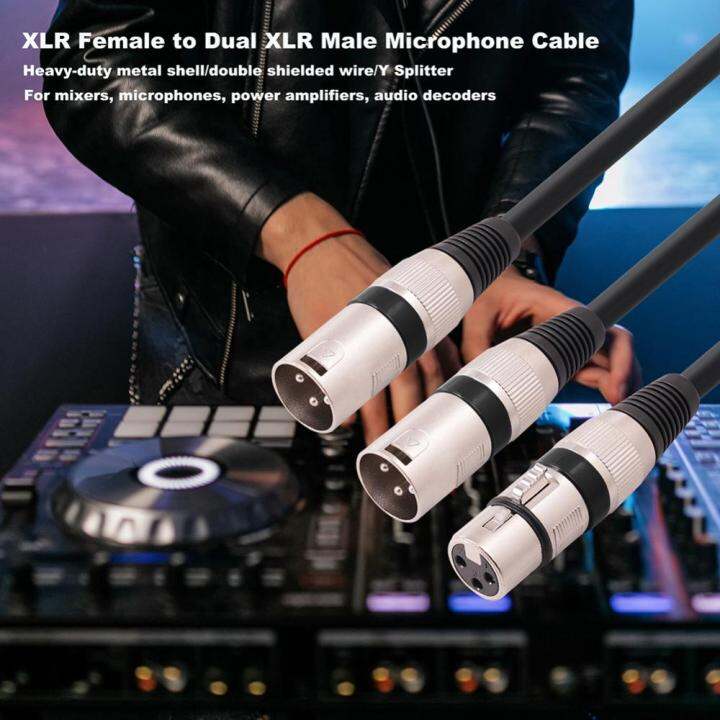 อุปกรณ์สายเคเบิล-xlr-xlr-3ขาสำหรับขยายลำโพงไมโครโฟน-สายเคเบิลตัวผู้-xlr-คู่ลดเสียงรบกวน