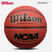 Wilson NCAA บาสเก็ตบอลสำหรับแข่งขันชิงแชมป์การแข่งขัน PU ทรงกลม7ในร่มและกลางแจ้งของแท้