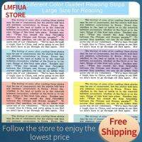 LMFIUA STORE 8ชิ้นที่คั่นหนังสือโปร่งใสแผ่นพลาสติกสีสันสดใสช่วยอ่านหนังสือแบบพกพาช่วยลดความเครียดทางสายตา