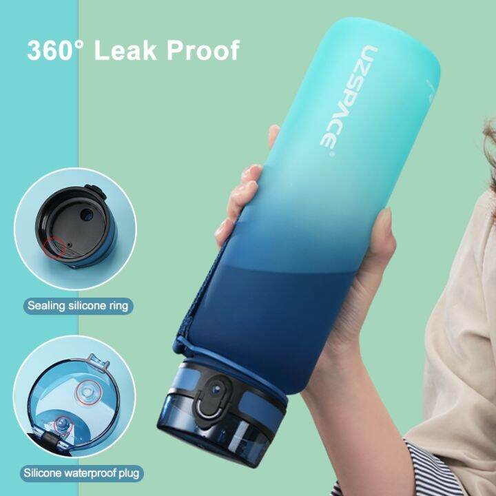 high-end-cups-500-1000ml-ขวดน้ำกีฬา-bpa-ฟรีพร้อมฝาปิด-bounce-time-marker-leak-proof-frosted-tritan-ถ้วยพลาสติกสำหรับฟิตเนสกลางแจ้งยิม