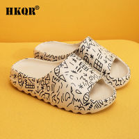 HKQR Slippers Men Korean Slides Big Size 35-45 Non EVA Outdoor Indoor Platform Sandals Shoes