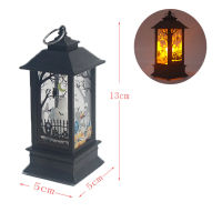 Retro Halloween Lantern LED Electronic Candle Light Pumpkin Witch Skull Ghost Halloween Home Party Decoration Prop Bedroom Decor