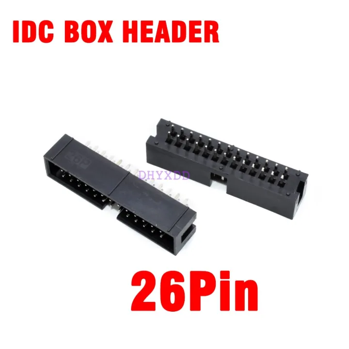 10pcs 2.54mm 2x13 Pin 26 Pin Straight Male Shrouded PCB Box Header IDC ...