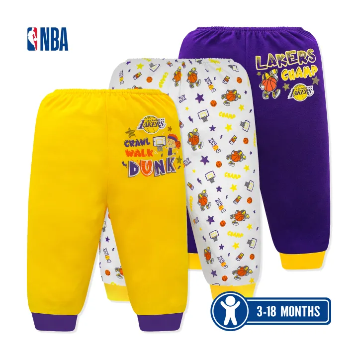 NBA Baby 3piece Pajama Pants (Crawl Walk Dunk Lakers) Lazada PH