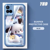 YBD เคสสำหรับ Vivo Y21A Y21E Y21T Y21S Y21 2021 Y33S Y33T Y21G V2111 V2110 V2109 V2135 V2140โทรศัพท์ โปร่งใสฟิล์มเลนส์เคส TPU แบบนิ่มป้องกันด้วยลวดลายน่ารักการ์ตูน