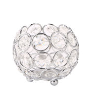 Silver Gold Crystal Bowl Candle Holders Aromatherapy Weddings Party Favors Table Centerpieces Gifts Boxed for Holidays