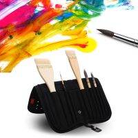 Professional Artist Paint Brushes Case Zippered Brush Holder For Oil Acrylic Watercolor Brush