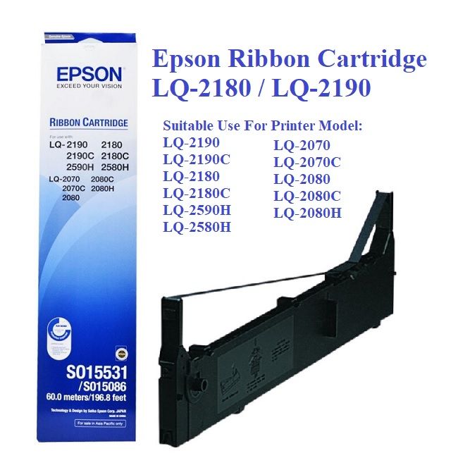 Epson Lq 2180 Lq 2190 Printer Ribbon Cartridge 1 Pcs Lazada 1710