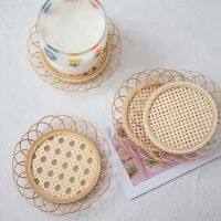 【CW】 Durable Cup Coasters Woven Hollow Storage Basket Sundries Table