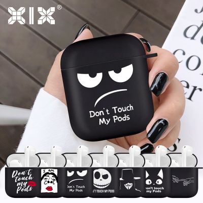 Silicone Cover for Airpods 1/2 Earphone Dont Touch My Pods Black Soft Protector Fundas Airpods Pro Case Air Pods ChargingBags