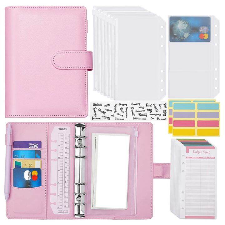 2X A6 Budget Binder with Zipper Envelopes, Budget Planner Book Money