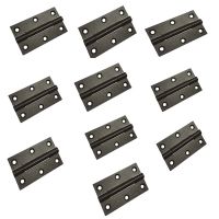 10PCS Black Iron Door Hinges Furniture Hardware Butt Hinges for Window Cabinet Drawer Dresser with Screws Home Repair Tools Door Hardware  Locks