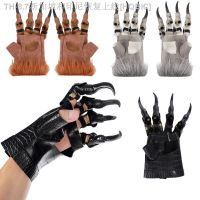 【hot】☃▬☃  Luvas Realistas de Couro Claw Garra Pontudo Party Adereços Assustadores Acessórios Figurinos