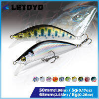 เหยื่อตกปลาแบบจมตกปลา LETOYO 5G 8G Minnow Wobblers เทียม Fshali ยาก Fshing Lures สำหรับแม่น้ำเทราต์พื้นที่ BIKE Perch