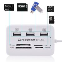 [COD] USB HUB พร้อม3พอร์ต2.0, Card Reader, ความเร็วสูง, multi USB, Separator, All in 1