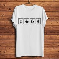 Elements Periodic Table Cheers Letter Print Funny Geek Tshirt Men White Party T Shirt