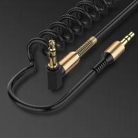 3.5mm Audio Cable 3.5 Jack Male to Male Aux Cable Headphone cable Speaker For iphone Android devices Spring Audio cord for Car