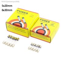 ₪❒ 10pcs/lot One Sell 5x20mm 6x30mm Fast Blow Glass Tube Fuses 5x20 6x30 mm 250V 0.5 1 2 3 4 5 6 8 10 15 20 25 30 A AMP Fuse