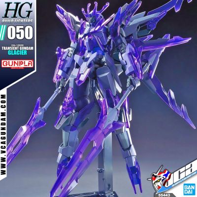 ⭐️ BANDAI GUNPLA HIGH GRADE BUILD FIGHTERS HGBF 50 HG 1/144 TRANSIENT GUNDAM GLACIER โมเดล กันดั้ม กันพลา VCAGTH