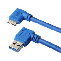 30cm 90 degree right angled Micro B USB 3.0 Data Sync Charging Short Cable for USB3.0 Mobile hard disk