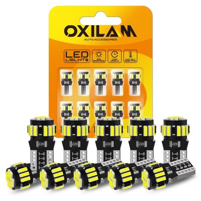 【CW】OXILAM 10Pcs 2023 NEW Canbus T10 W5W LED Bulb 4014 SMD High Brighter 194 168 Lamp for Car Parking Light Interior Lighting 12V