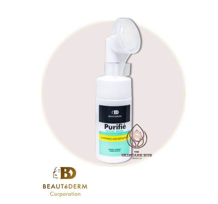 BEAUTEDERM Exfoliating Purifie Facial Wash with Pump Brush 100ml