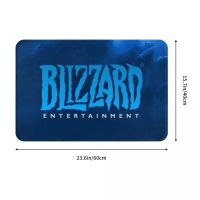 *พร้อมส่ง พรมเช็ดเท้า ผ้าสักหลาด ลายโลโก้ Blizzard กันลื่น ดูดซับน้ํา แห้งเร็ว 16x24 นิ้ว สําหรับห้องน้ํา ห้องนั่งเล่น โซฟา ห้องนอน พื้นห้องน้ํา