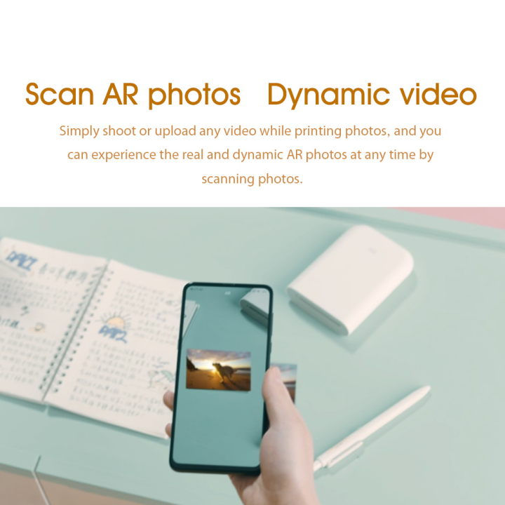 xiaomi-mi-portable-photo-printer-เครื่องพิมพ์รูปภาพขนาดพกพา-กระดาษโฟโต้-กระดาษปริ้นรูป-รับประกัน6เดือน