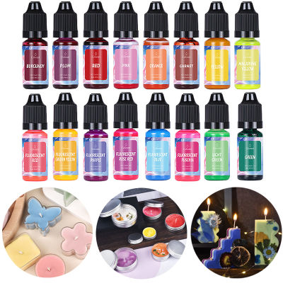 10Ml 24สี Liquid เทียน Dye Colorant DIY ขี้ผึ้งถั่วเหลืองขี้ผึ้ง Aromath สบู่สีเรซิ่นงานฝีมือทำด้วยมือทำ Pigment อุปกรณ์