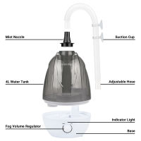ความชื้นสำหรับสัตว์เลื้อยคลานหมอกพ่นหมอกด้วยท่อ T Errarium จิ้งจก Herps สัตว์ครึ่งบกครึ่งน้ำกิ้งก่าอุปกรณ์สัตว์เลี้ยงอุปกรณ์