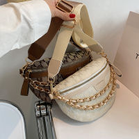 с доставкой Vintage Chain PU Leather Crossbody Bags For Women 2021summer Small Waist bag Shoulder Simple Bag Lady Chest Handbags