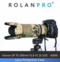 ROLANPRO ที่บังฝนอุปกรณ์ป้องกันเลนส์อำพรางสำหรับ Tamron SP 70-200มม. F2.8 VC Di USD(A009) ปลอกแขนป้องกันเลนส์ป้องกันเลนส์