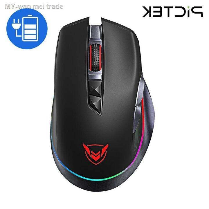 【mouse】 PICTEK PC255 Gaming Mouse Wireless 10000 DPI RGB Mouse