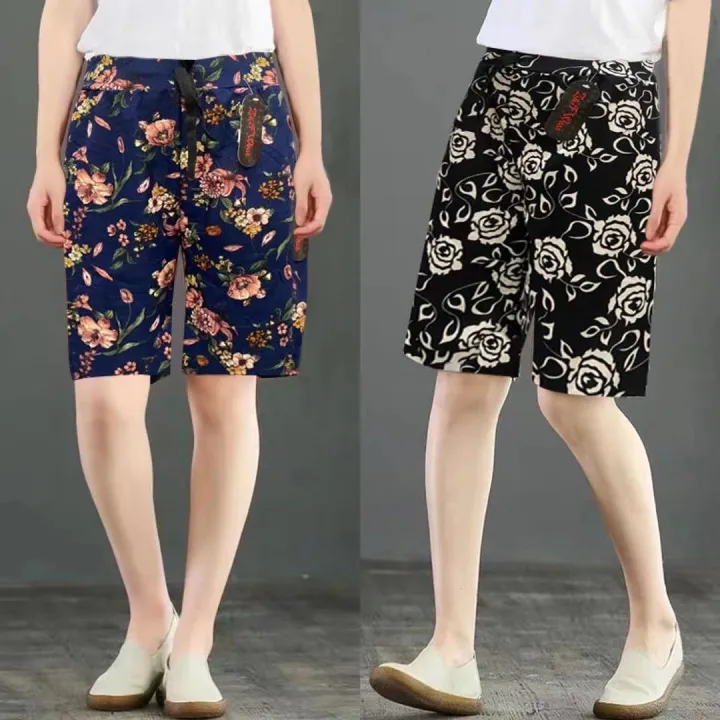 72441 Fashion Printed Floral Tokong Short for Women (FreeSize for
