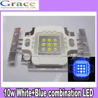 6 Royal Blue High Power LED Light Bulb Square Actinic Hybrid 10W 3 Cold White