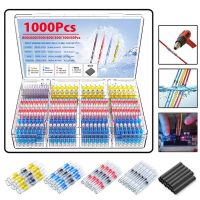 50 1000Pcs Waterproof Solder Seal Wire Connectors Heat Shrink Solder Butt Terminals Cable Splice Kit Automotive Marine Insulated