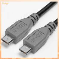 JIANGF อะแดปเตอร์ สายชาร์จ ตะกั่ว สายดาต้า ไมโคร USB เป็นไมโคร USB ชายไปชาย OTG