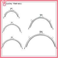 LUCKY HAIRACC โลหะสำหรับตกแต่ง กรอบเข็มกลัดรูปจูบ วินเทจ กระเป๋าฮาร์ดแวร์ กระเป๋าล็อคแบบขอเกี่ยว มินิมินิ ตะขอเกี่ยวกระเป๋า งานฝีมือดีไอวาย