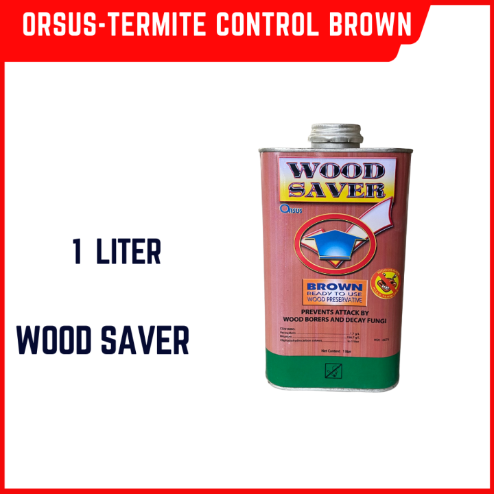 Wood Saver Termite Control Wood Preservative BROWN 1 Liter (TCBWSL