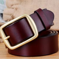 【CC】◑☫  solid brass buckle belts for women mens luxury designer ceintures high quality 2020 new arrival full grain genuine leather