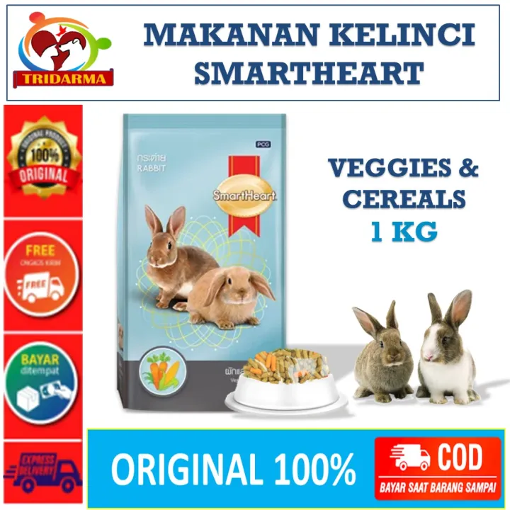 SMARTHEART MAKANAN KELINCI RABBIT FOOD VEGGIES AND CEREAL 1KG SMART ...
