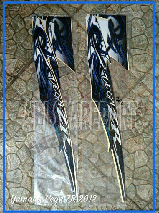 Striping Stiker Yamaha Vega Zr Warna Hitam Corak Biru Th Lazada