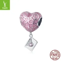 [COD] Cross-border European and Pink Jewelry 925 Sterling Loose Beads Valentines Day Slowly Beaded Accessories