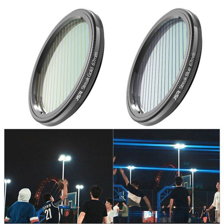 37405495258778295mm Yellow Blue Streak Lens Filter Special Effects Anamorphic Optical 9660