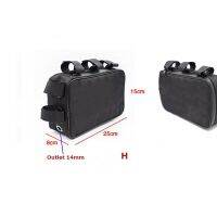 โครงไฟฉายจักรยานจักรยานเคสกระเป๋าบรรจุอุปกรณ์แบตเตอรี่ Li-Ion กล่องเก็บของจักรยานเสือภูเขาอุปกรณ์ Li-Ion กล่องเก็บของกระเป๋าจักรยานแขวน