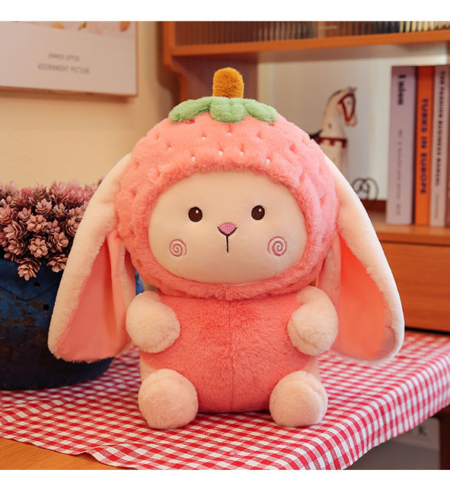 hot-ของเล่นตุ๊กตากระต่ายผลไม้น่ารักตุ๊กตากระต่ายปลอบเด็กนอนให้สาวๆของขวัญวันเกิดขายส่ง